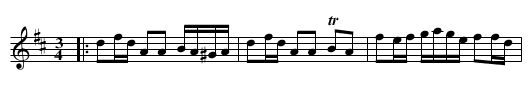 Blekingpolskan - staff notation