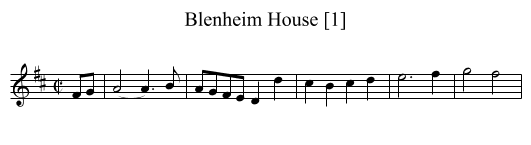 Blenheim House [1] - staff notation