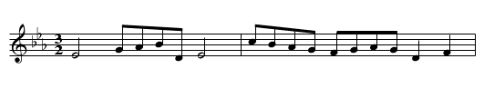 Blew Bell Hornpipe - staff notation