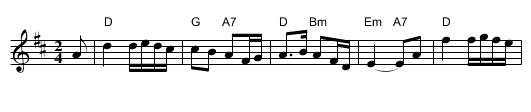 Blind Mary - staff notation