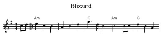 Blizzard - staff notation