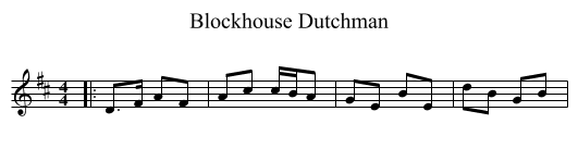 Blockhouse Dutchman - staff notation