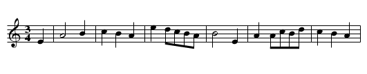 Blodau'r Drain - staff notation