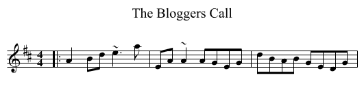 Bloggers Call, The  - staff notation