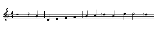 Blood Red Roses - staff notation