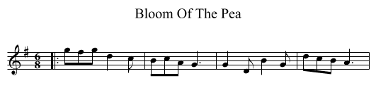 Bloom Of The Pea - staff notation