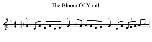 Bloom Of Youth, The  - staff notation
