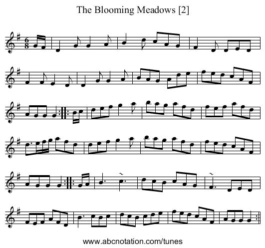 Blooming Meadows [2], The - staff notation