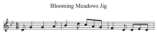 Blooming Meadows Jig - staff notation