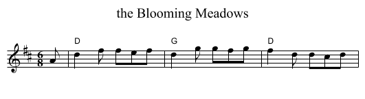 Blooming Meadows, the  - staff notation