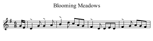 Blooming Meadows - staff notation