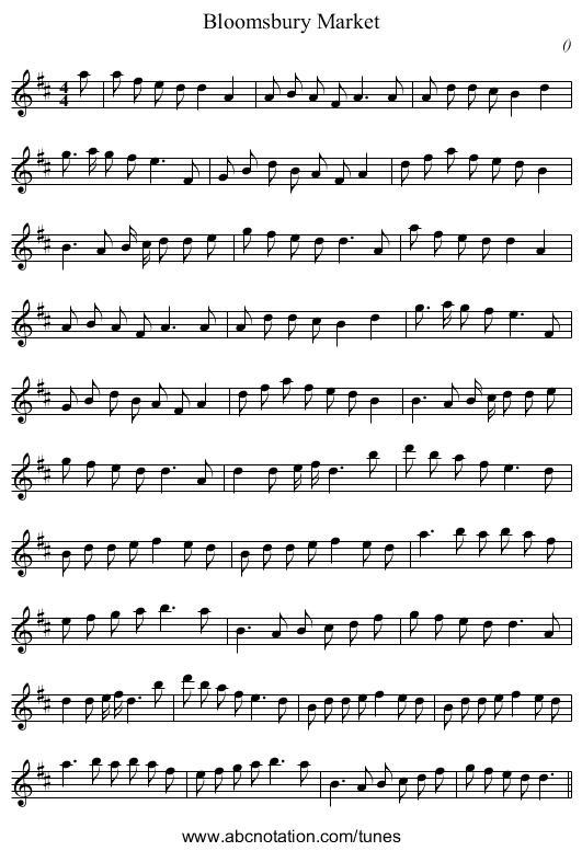 Bloomsbury Market - staff notation