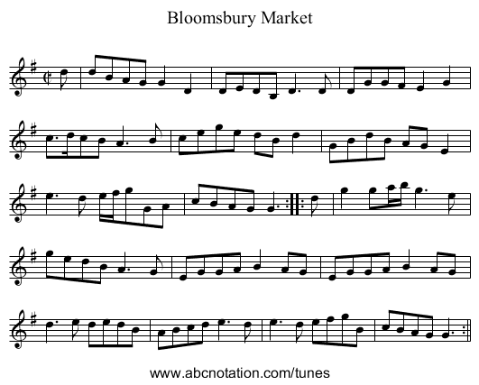 Bloomsbury Market - staff notation
