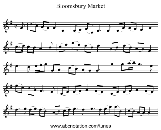 Bloomsbury Market - staff notation