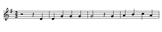 Blow Away the Morning Dew - staff notation