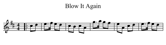Blow It Again - staff notation