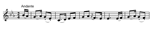 Blow the Candle Out - staff notation
