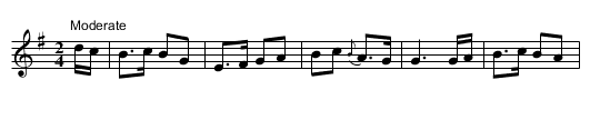 Blow the Candle Out - staff notation