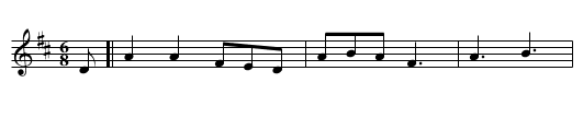 Blow the Man Down - staff notation