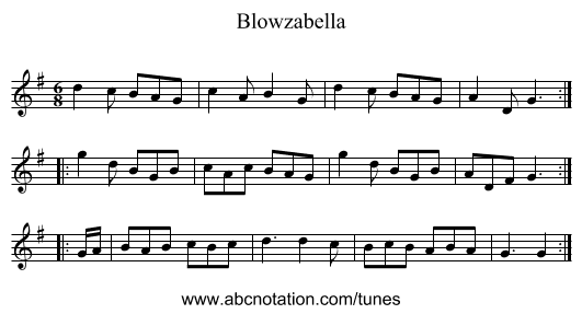 Blowzabella - staff notation