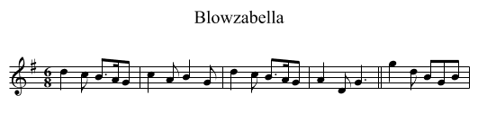 Blowzabella - staff notation
