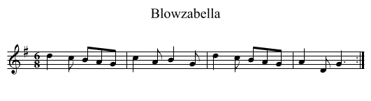 Blowzabella - staff notation