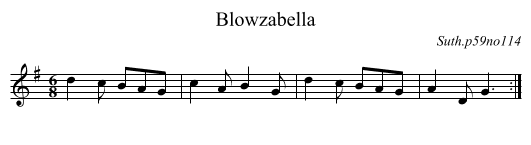 Blowzabella - staff notation
