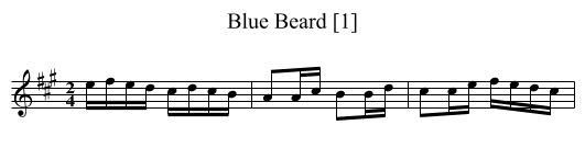 Blue Beard [1] - staff notation