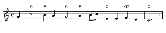 Blue bells of Scotland - staff notation