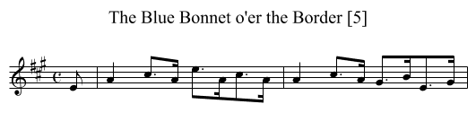 Blue Bonnet o'er the Border [5], The - staff notation
