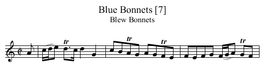 Blue Bonnets [7] - staff notation