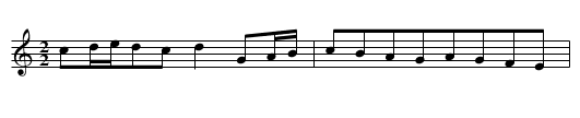 Blue Bonnets - staff notation