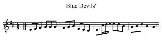 Blue Devils' - staff notation