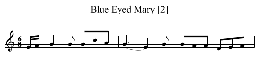Blue Eyed Mary [2] - staff notation