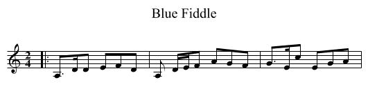 Blue Fiddle - staff notation