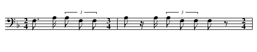 Blue Hawk's Hand Game Song - staff notation