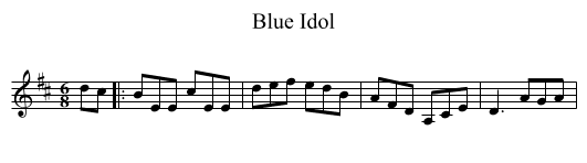 Blue Idol - staff notation