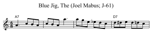 Blue Jig, The (Joel Mabus; J-61) - staff notation