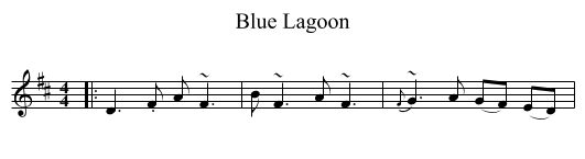 Blue Lagoon - staff notation