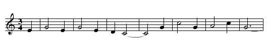 Blue Mountain - staff notation