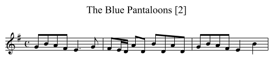 Blue Pantaloons [2], The - staff notation