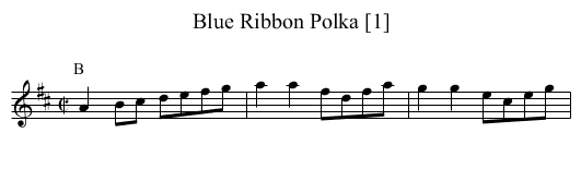 Blue Ribbon Polka [1] - staff notation