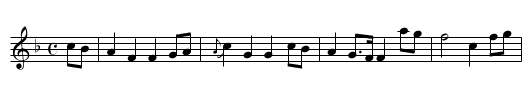 Blue Ribbon Scottish Measure - staff notation