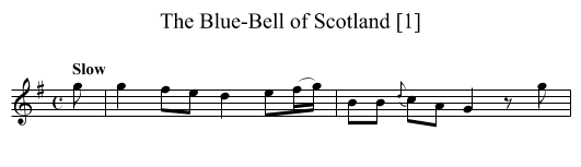 Blue-Bell of Scotland [1], The - staff notation