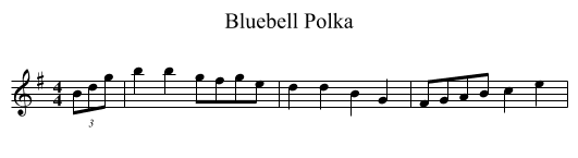 Bluebell Polka - staff notation