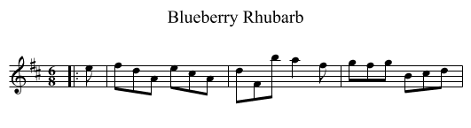 Blueberry Rhubarb - staff notation