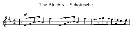 Bluebird's Schottische, The  - staff notation