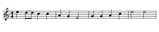 Blue-Eyed Gal - staff notation