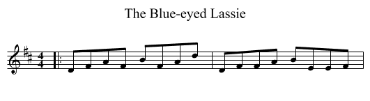 Blue-eyed Lassie, The  - staff notation