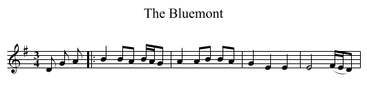 Bluemont, The  - staff notation